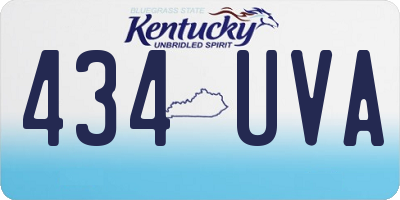 KY license plate 434UVA