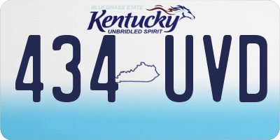 KY license plate 434UVD