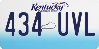 KY license plate 434UVL
