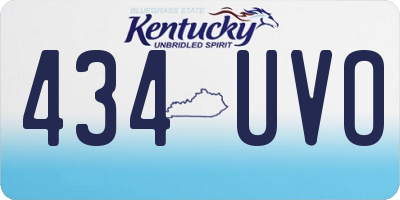 KY license plate 434UVO