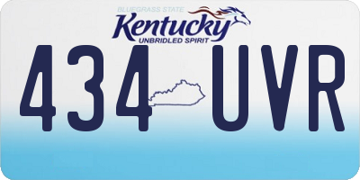 KY license plate 434UVR
