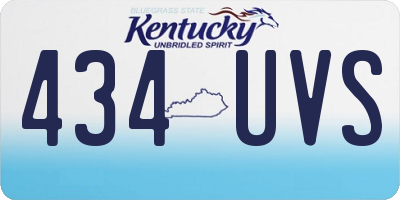 KY license plate 434UVS