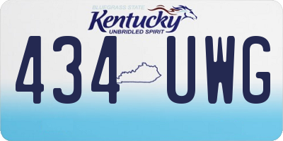 KY license plate 434UWG