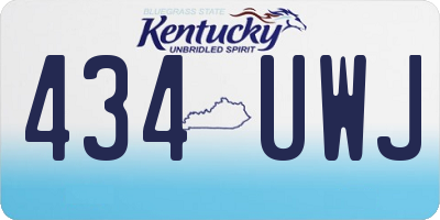 KY license plate 434UWJ
