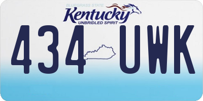 KY license plate 434UWK