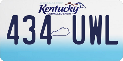 KY license plate 434UWL