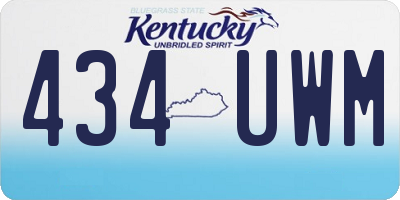 KY license plate 434UWM