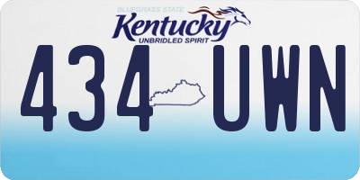 KY license plate 434UWN