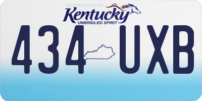 KY license plate 434UXB