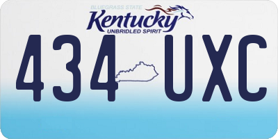 KY license plate 434UXC