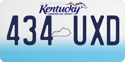 KY license plate 434UXD