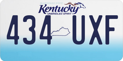 KY license plate 434UXF