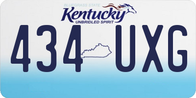 KY license plate 434UXG