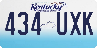 KY license plate 434UXK