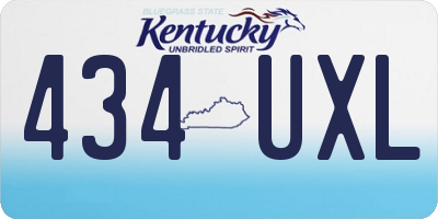 KY license plate 434UXL