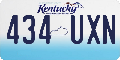 KY license plate 434UXN