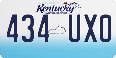 KY license plate 434UXO