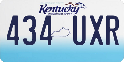 KY license plate 434UXR