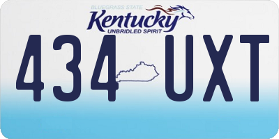 KY license plate 434UXT