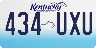 KY license plate 434UXU