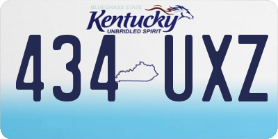 KY license plate 434UXZ