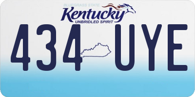 KY license plate 434UYE