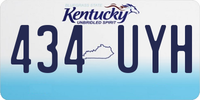 KY license plate 434UYH