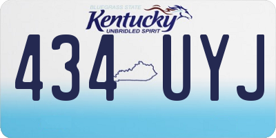KY license plate 434UYJ