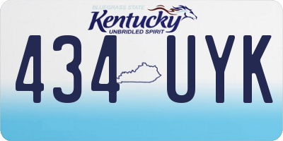 KY license plate 434UYK