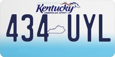 KY license plate 434UYL