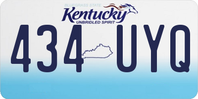 KY license plate 434UYQ