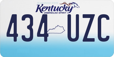 KY license plate 434UZC