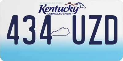 KY license plate 434UZD