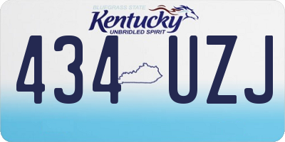 KY license plate 434UZJ