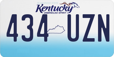 KY license plate 434UZN