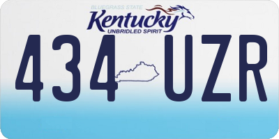 KY license plate 434UZR