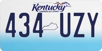 KY license plate 434UZY