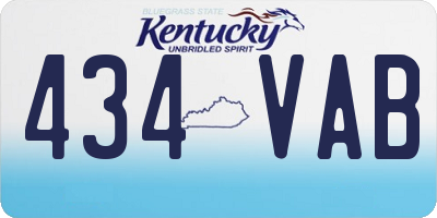 KY license plate 434VAB