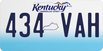 KY license plate 434VAH