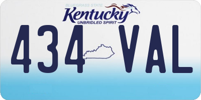 KY license plate 434VAL