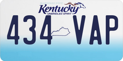 KY license plate 434VAP