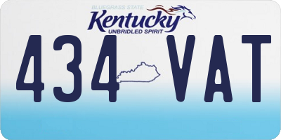 KY license plate 434VAT