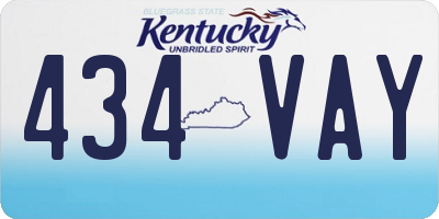KY license plate 434VAY