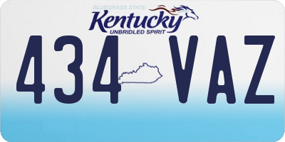 KY license plate 434VAZ