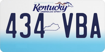 KY license plate 434VBA
