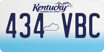 KY license plate 434VBC