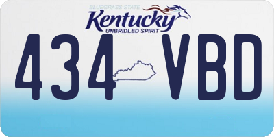 KY license plate 434VBD