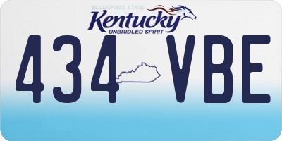 KY license plate 434VBE