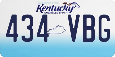 KY license plate 434VBG