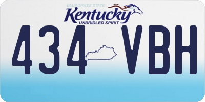 KY license plate 434VBH